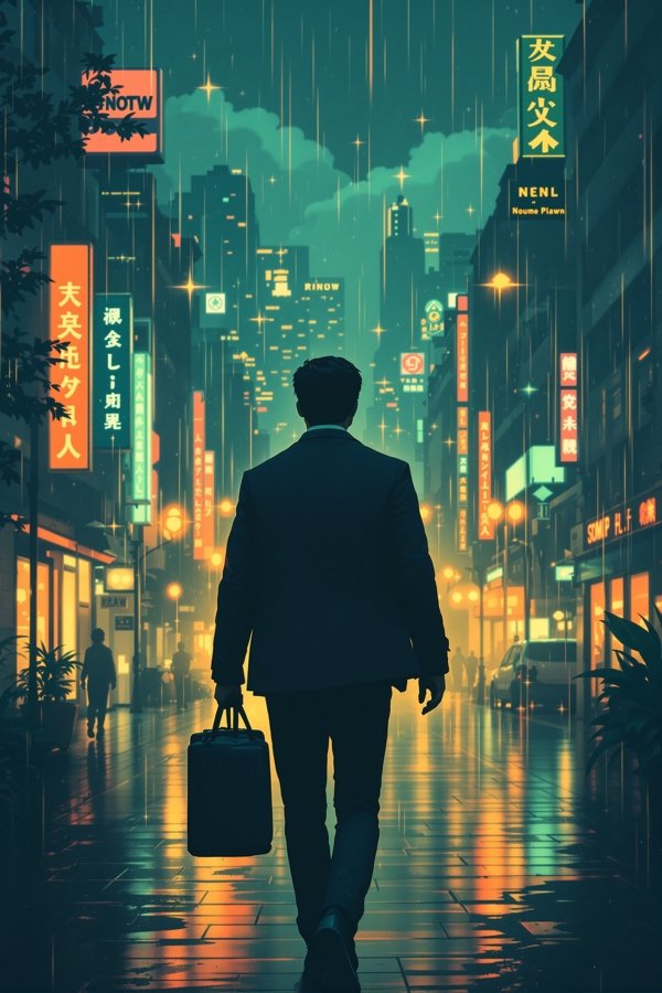都市夜归人海报